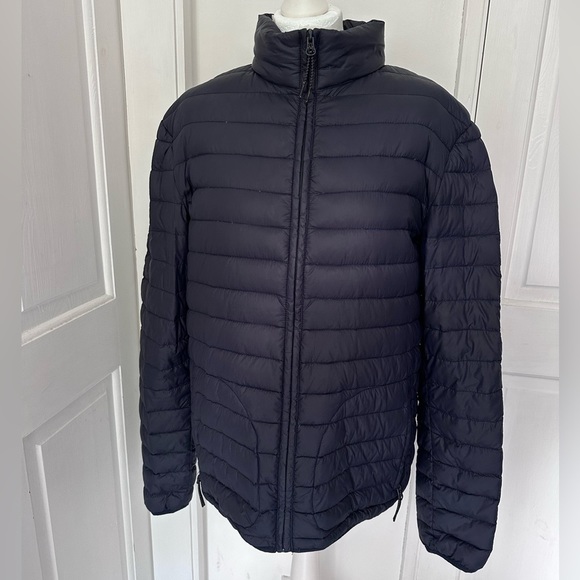 v by Very Jackets & Blazers - V by very size M Navy light thin quilted jacket with bag